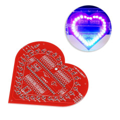 Kit de lumière en forme de coeur de bricolage LED, Kit de carte électronique de circuit imprimé de module de MCU coloré en forme