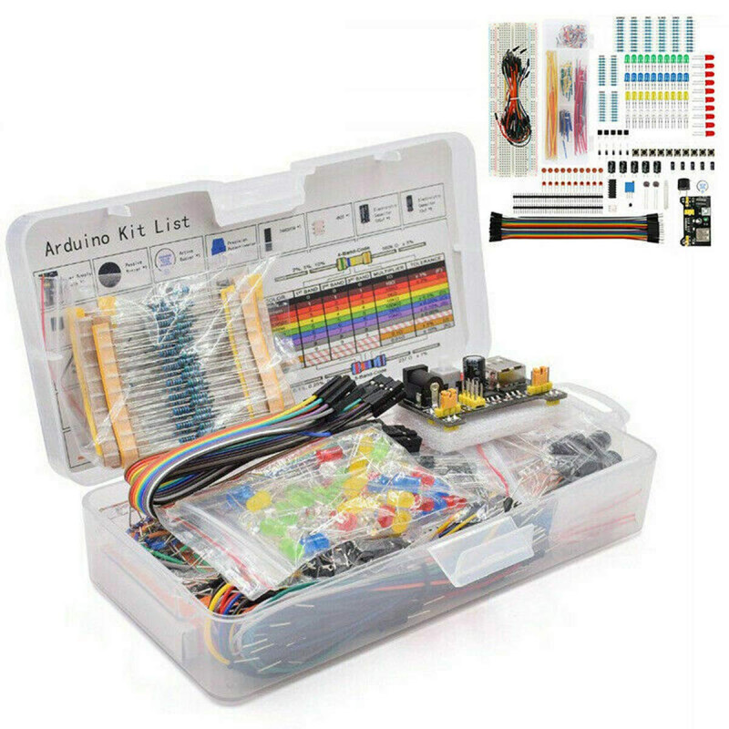 ZHITING Kit de démarrage 1set pour Composants électroniques Breadboard LED Buzzer résistance Transistor ZHITING Kit de démarrage 1set pour Composants électroniques Breadboard LED Buzzer résistance Transistor