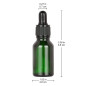 stonylab 15 ml (0,5 oz) 4-Pack Flacon Compte-gouttes en Verre, Bleu Flacon en Verre Vide avec Compte-gouttes en Verre Conique, B