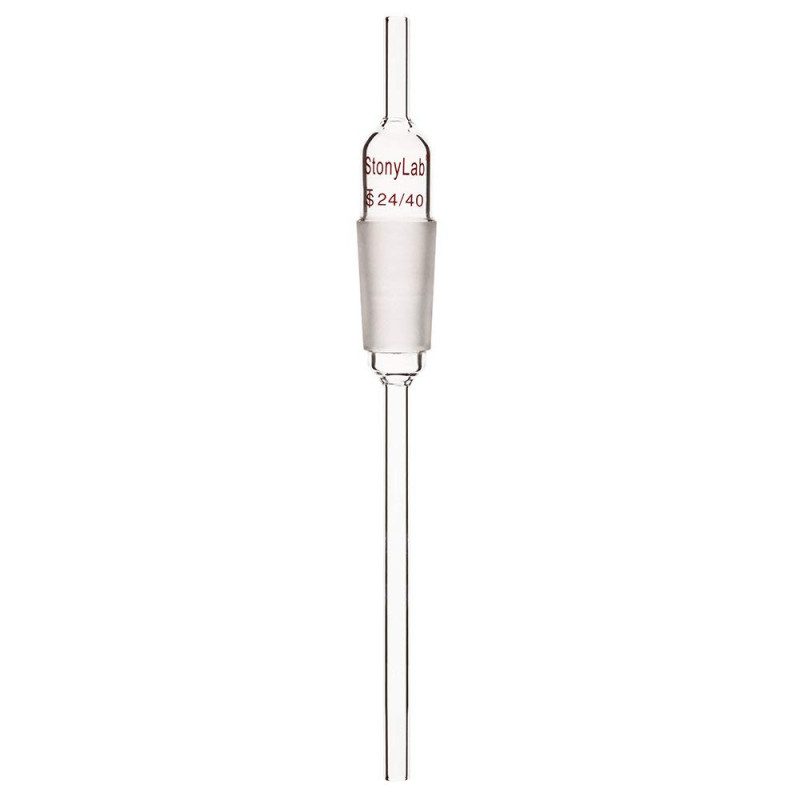 stonylab Verre Adaptateur Tube de Lab, Verre Borosilicaté Adaptateur D'entrée 24/40 avec Étendu Inférieur Tube D'égouttement de stonylab Verre Adaptateur Tube de Lab, Verre Borosilicaté Adaptateur D'entrée 24/40 avec Étendu Inférieur Tube D'égouttement de