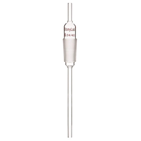 stonylab Verre Adaptateur Tube de Lab, Verre Borosilicaté Adaptateur D'entrée 24/40 avec Étendu Inférieur Tube D'égouttement de