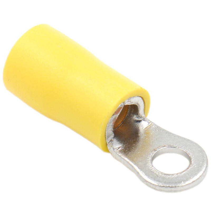Heschen Ring Terminal Vinyle raccords à sertir isolée Fil électrique connecteur Rv5.5–3.5 à tige Taille # 6 pour 4–6 mm² (12–10 Heschen Ring Terminal Vinyle raccords à sertir isolée Fil électrique connecteur Rv5.5–3.5 à tige Taille # 6 pour 4–6 mm² (12–10