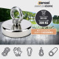 SENSEI Kit de Pêche à l'Aimant, Aimant Néodyme à Œil 300 kg N52 avec Accessories SENSEI Kit de Pêche à l'Aimant, Aimant Néodyme à Œil 300 kg N52 avec Accessories