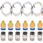 RUNCCI-YUN 4 pièces Tube en téflon PTFE (1 mètres) avec 6 pièces Raccord rapide PC4-M6 et 6 pièces Raccord pneumatique droit PC4 RUNCCI-YUN 4 pièces Tube en téflon PTFE (1 mètres) avec 6 pièces Raccord rapide PC4-M6 et 6 pièces Raccord pneumatique droit PC4