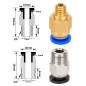 RUNCCI-YUN 4 pièces Tube en téflon PTFE (1 mètres) avec 6 pièces Raccord rapide PC4-M6 et 6 pièces Raccord pneumatique droit PC4 RUNCCI-YUN 4 pièces Tube en téflon PTFE (1 mètres) avec 6 pièces Raccord rapide PC4-M6 et 6 pièces Raccord pneumatique droit PC4