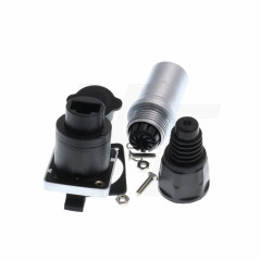 HangTon Connecteur RJ45 étanche pour réseau Ethernet Cat5e Prise Châssis Réceptacle (1 ensemble, prise et prise)