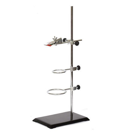 MissZM Support de Retort de Laboratoire pour extraction de titrage avec pince de burette et 2 colliers de serrage pour flasque,