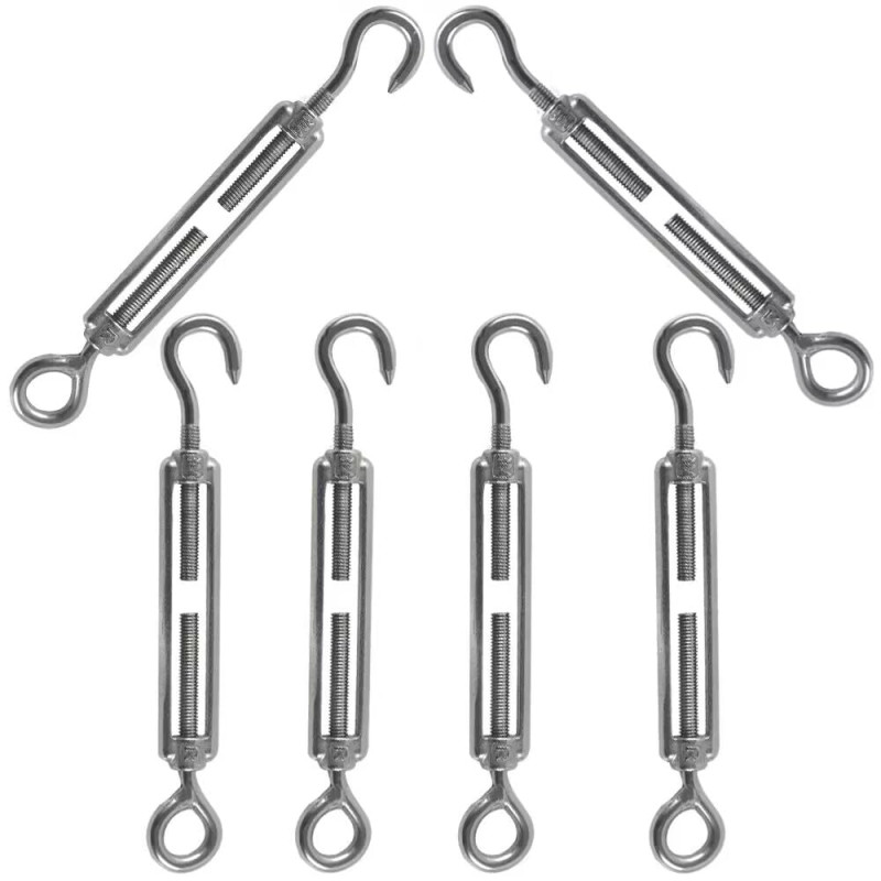 Rshuhx M4 Tendeur Cable Tendeur Crochet et œil Acier Inoxydable 304 Tendeur Réglable Tendeur de Fil Utilisé pour Tendre le Fil d Rshuhx M4 Tendeur Cable Tendeur Crochet et œil Acier Inoxydable 304 Tendeur Réglable Tendeur de Fil Utilisé pour Tendre le Fil d