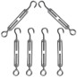 Rshuhx M4 Tendeur Cable Tendeur Crochet et œil Acier Inoxydable 304 Tendeur Réglable Tendeur de Fil Utilisé pour Tendre le Fil d Rshuhx M4 Tendeur Cable Tendeur Crochet et œil Acier Inoxydable 304 Tendeur Réglable Tendeur de Fil Utilisé pour Tendre le Fil d