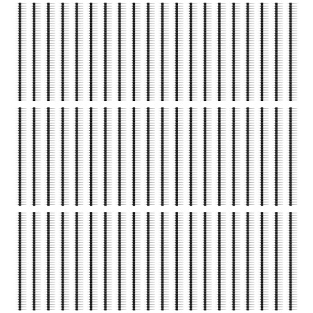 60 Pcs 2.54mm Pin Headers, 40 Pin 2.54mm Droit Simple Connecteur d'en-tête de Broche Mâle et Bande