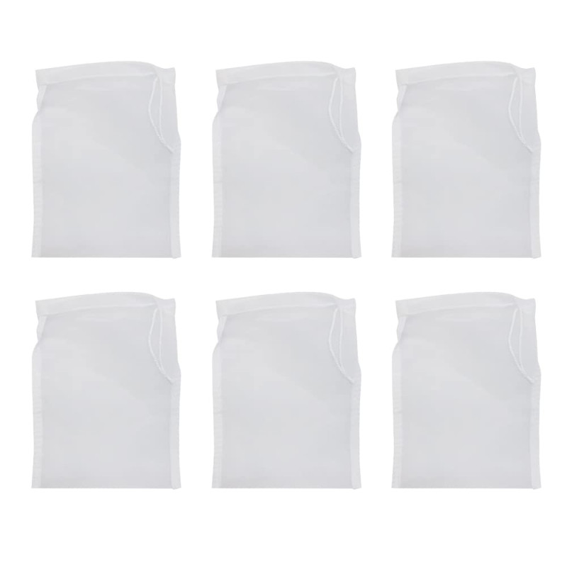 UMCHU 6 Pièces 200 mesh Filtrant en Mailles de Nylon Fines,Sac à Lait de Noix,pour lait de noix végan,lait d'amandes,jus de frui UMCHU 6 Pièces 200 mesh Filtrant en Mailles de Nylon Fines,Sac à Lait de Noix,pour lait de noix végan,lait d'amandes,jus de frui