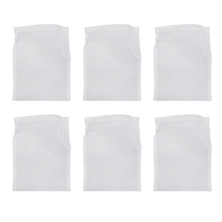 UMCHU 6 Pièces 200 mesh Filtrant en Mailles de Nylon Fines,Sac à Lait de Noix,pour lait de noix végan,lait d'amandes,jus de frui