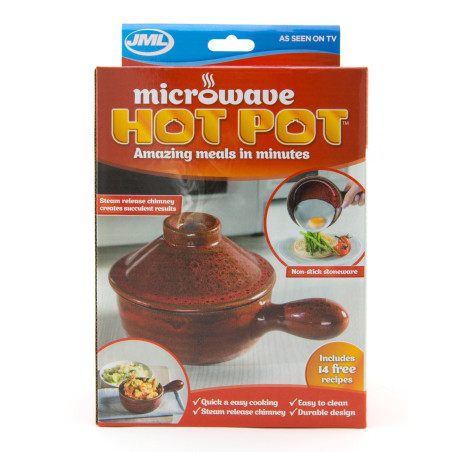 JML Microwave Hot Pot with Heat Retaining Ceramic & Steam Release Chimney