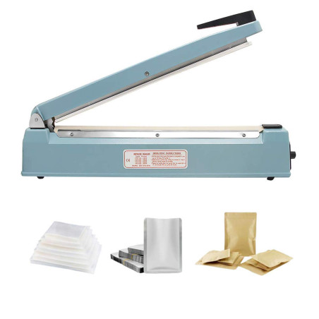 Hanchen Machine de Scellage Thermique 400mm/15.7inch Machine de Cachetage Scelleur de Sac pour Film Composite/Film Stratifié/Emb