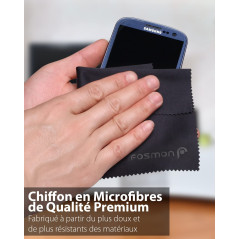 Fosmon 15 Chiffons de Nettoyage en Microfibre, 18 x 15 cm pour Lunettes, Téléphones, Ordinateurs Portables, Tablettes, Écrans, O