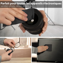Fosmon 15 Chiffons de Nettoyage en Microfibre, 18 x 15 cm pour Lunettes, Téléphones, Ordinateurs Portables, Tablettes, Écrans, O