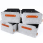 MIQIO Lot de 4 petites boîtes gris clair MIQIO Lot de 4 petites boîtes gris clair
