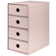 Rössler Papier 1524452584 - S.O.H.O. Boîte à 4 tiroirs pour DIN A5, avec trou de poignée, Powder, 250 x 175 x 320 mm, 1 pièce
