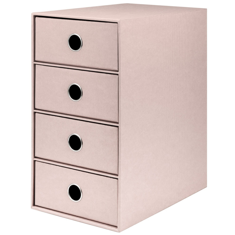 Rössler Papier 1524452584 - S.O.H.O. Boîte à 4 tiroirs pour DIN A5, avec trou de poignée, Powder, 250 x 175 x 320 mm, 1 pièce