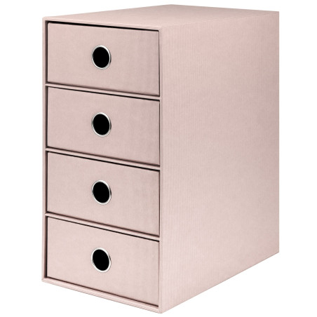 Rössler Papier 1524452584 - S.O.H.O. Boîte à 4 tiroirs pour DIN A5, avec trou de poignée, Powder, 250 x 175 x 320 mm, 1 pièce