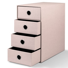 Rössler Papier 1524452584 - S.O.H.O. Boîte à 4 tiroirs pour DIN A5, avec trou de poignée, Powder, 250 x 175 x 320 mm, 1 pièce