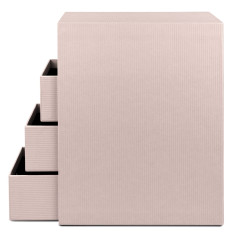Rössler Papier 1524452584 - S.O.H.O. Boîte à 4 tiroirs pour DIN A5, avec trou de poignée, Powder, 250 x 175 x 320 mm, 1 pièce
