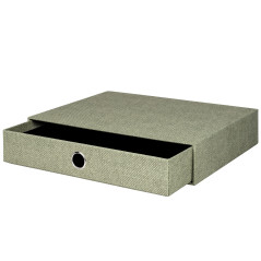 Rössler Papier 1524452670 - S.O.H.O. Boîte à tiroirs pour DIN A4, avec trou de poignée, Special Line Sage, 343 x 250 x 65 mm, 1