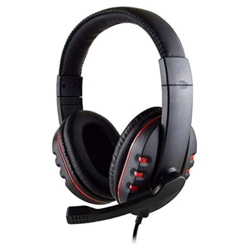 Heden Casque Micro Filaire connecteur USB, telecommande intégr Micro pivotant, Arceau Noir- rougeu réglable Heden Casque Micro Filaire connecteur USB, telecommande intégr Micro pivotant, Arceau Noir- rougeu réglable