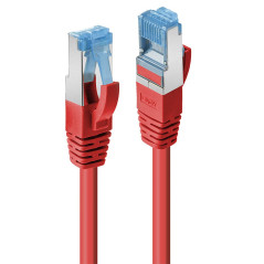 Lindy Câble réseau Cat.6A S/FTP, cuivre, LSOH, 500MHz, Rouge, 0,5m
