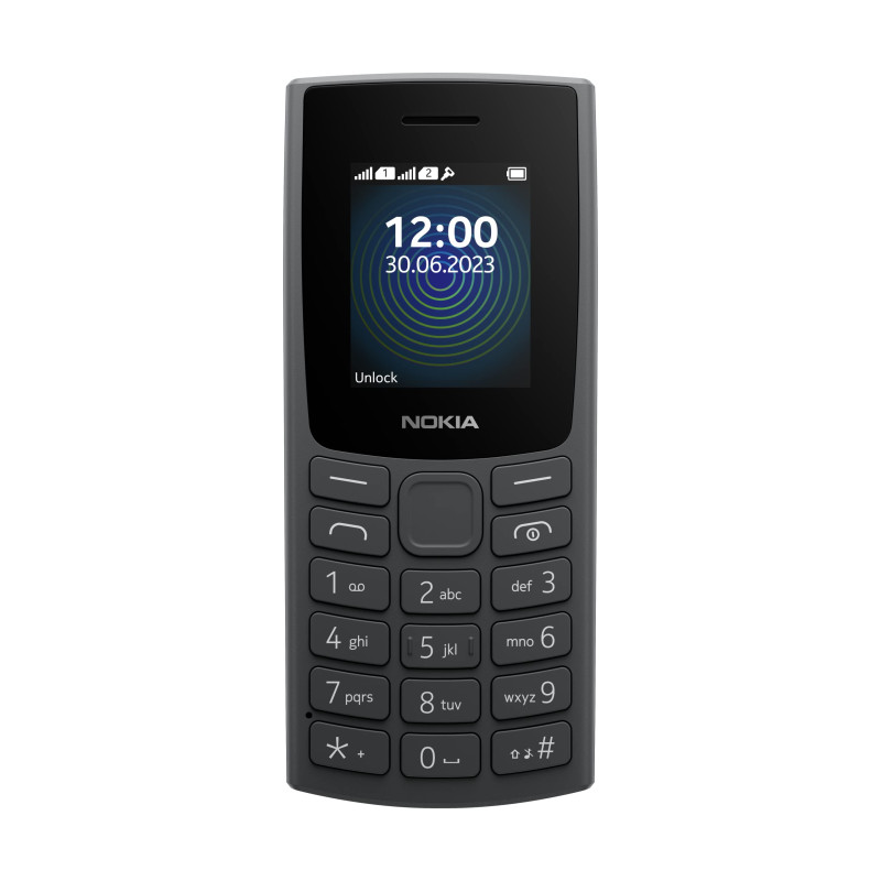 Nokia 110 Feature Phone mit integriertem MP3-Player, rückwärtiger Kamera, langlebigem Akku und Dik