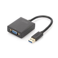 DIGITUS USB 3.0 vers VGA Adapter, 1080p Input USB, Output VGA