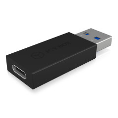 ICY BOX IB-CB015 Adaptateur USB Type-C (Femelle) à Type-A (mle), USB 3.1 (Gen 2, 10 Gbit/s), Noir