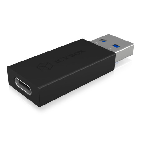 ICY BOX IB-CB015 Adaptateur USB Type-C (Femelle) à Type-A (mle), USB 3.1 (Gen 2, 10 Gbit/s), Noir