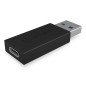 ICY BOX IB-CB015 Adaptateur USB Type-C (Femelle) à Type-A (mle), USB 3.1 (Gen 2, 10 Gbit/s), Noir