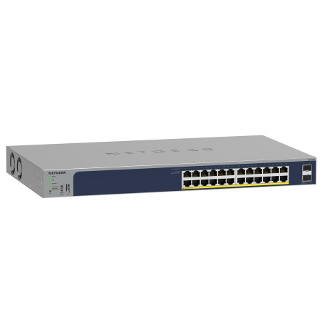NETGEAR (GS724TP V3) Smart Switch Ethernet PoE Web Manageable 26 Ports Gigabit Via Cloud Insight, Switch RJ45 24 Ports PoE+ 190