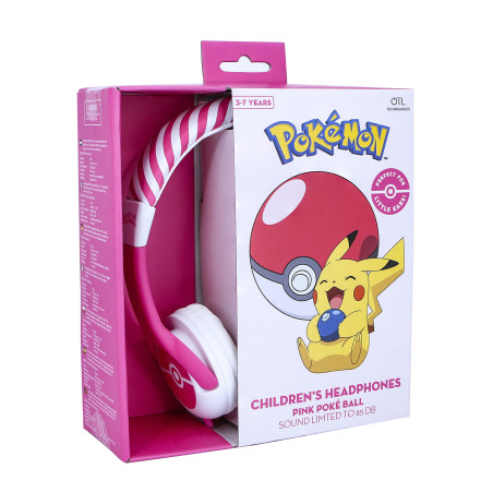 OTL Technologies Pokémon Casque Filaire Enfant Pokémon Pokémon Rose 3-7 Ans