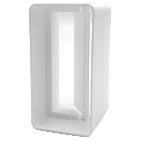 H&C VENT Clapet anti-retour 55 x 110 mm Connecteur de gaine d'air PVC - HVAC Pièce de raccordement rectangulaire avec flux unidi