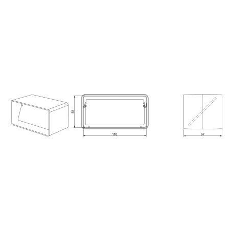 H&C VENT Clapet anti-retour 55 x 110 mm Connecteur de gaine d'air PVC - HVAC Pièce de raccordement rectangulaire avec flux unidi