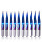SainSmart Genmitsu 10Pcs Mèches à graver Nano Blue Coat, 15 degrés 0.1mm Pointe 1/8" Tige Conique V-Bit SainSmart Genmitsu 10Pcs Mèches à graver Nano Blue Coat, 15 degrés 0.1mm Pointe 1/8" Tige Conique V-Bit