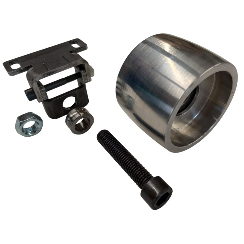 Roue de suivi pour meuleuse à courroie usinée CNC pour meuleuse à couteaux, 75 mm de diamètre – 55 mm de large (roue de suivi) Roue de suivi pour meuleuse à courroie usinée CNC pour meuleuse à couteaux, 75 mm de diamètre – 55 mm de large (roue de suivi)