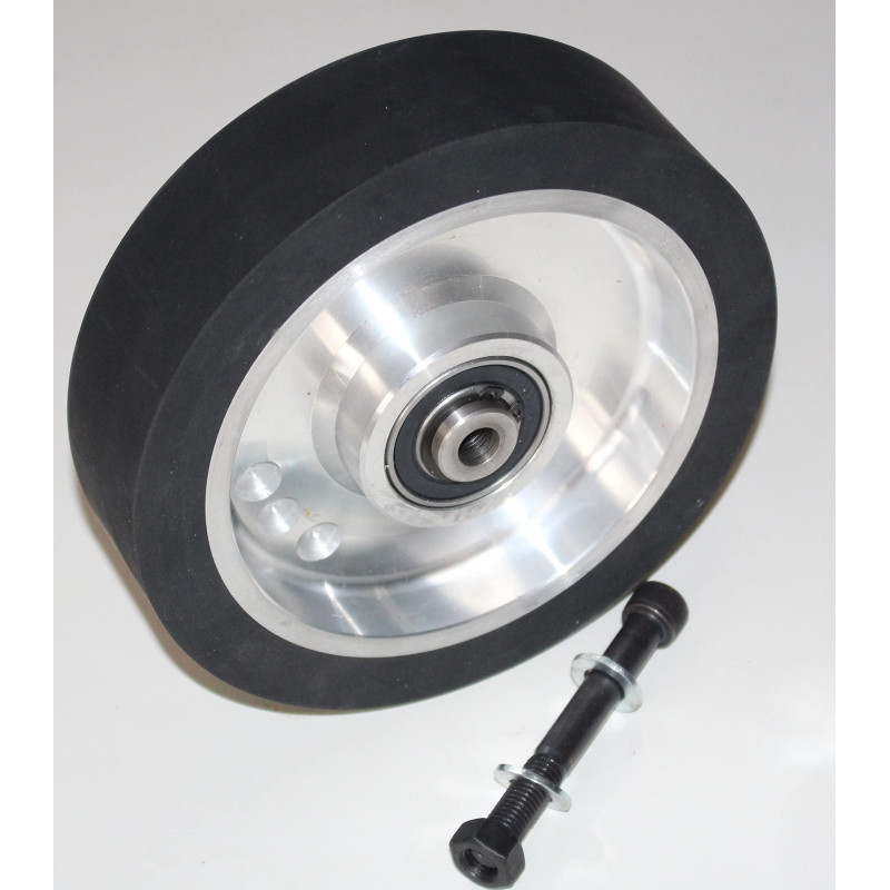 LASANA SMART MACHINES Roue de contact en caoutchouc 200 x 50 mm - Surface lisse - Cœur en aluminium - Avec tige de 12 mm - Prêt LASANA SMART MACHINES Roue de contact en caoutchouc 200 x 50 mm - Surface lisse - Cœur en aluminium - Avec tige de 12 mm - Prêt