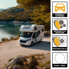 SIKA - Colle-mastic - Sikaflex 522 Blanc - Jointoiement de caravanes et camping-cars - Résistant aux UV - Intérieur et extérieur