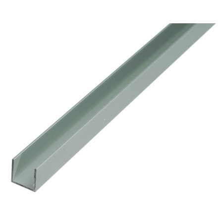 Alberts 473884 Profilé en U | aluminium, anodisé, couleur argent | 1000 x 8,6 x 12 mm
