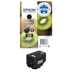 Epson 202 Kiwi Noir, Cartouche d'encre d'origine, XP-6000, XP-6005, XP-6100, XP-6105