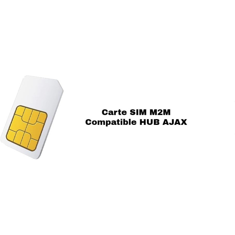 Carte SIM M2M 12 Mois Compatible Alarme AJAX sans Engagement