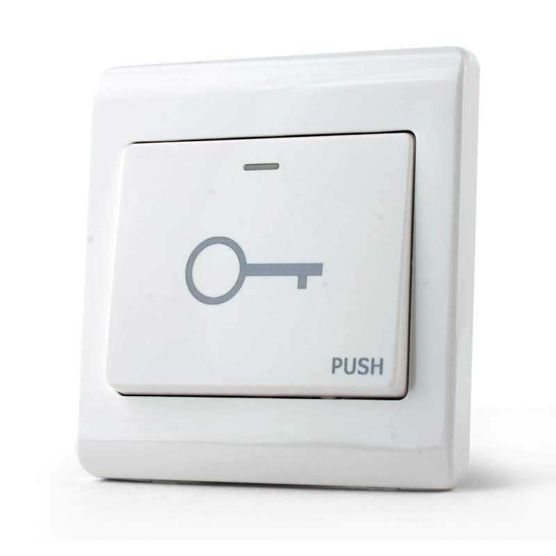 KDL Bouton poussoir de sortie de porte en plastique 86 x 86 pour système de sécurité Elextric Lock DIY KDL Bouton poussoir de sortie de porte en plastique 86 x 86 pour système de sécurité Elextric Lock DIY