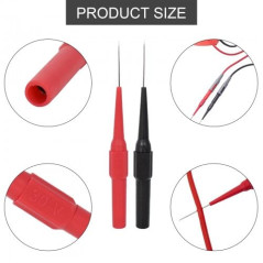 10PCS Sondes de Test pour Multimètre,Pointes de Touche de 0,7 mm, Pinces de Test Professionnelles avec étui de Protection Isolan