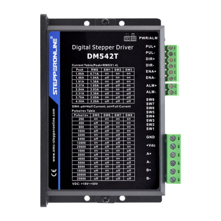 STEPPERONLINE pilote de moteur pas à pas/Stepper Motor Driver DM542T 1.0-4.2A 20-50VDC pour Nema 17, 23, 24 Moteur pas a pas