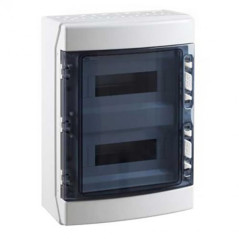 IDE CDN24PT IP65 Coffre de distribution étanche en ABS, scellé, gris, 436 x 310 x 148 mm