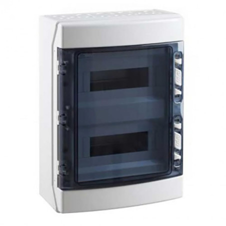 IDE CDN24PT IP65 Coffre de distribution étanche en ABS, scellé, gris, 436 x 310 x 148 mm